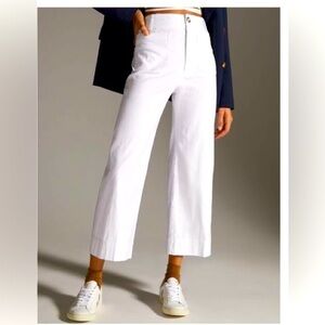 Maeve White Cropped Pants